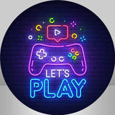 Lofaris Lets Play Game Circle Happy Birthday Backdrop For Party